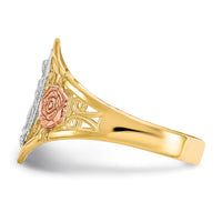 10k Two-tone & Rhodium Our Lady of Guadalupe Ring-10C1288