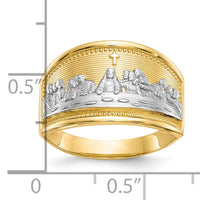 10k & Rhodium Ladies Last Supper Ring-10C1292