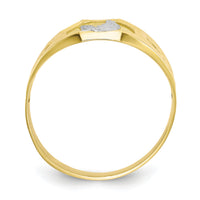 10k & Rhodium Men's Eagle Ring-10C1301