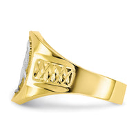 10k & Rhodium Men's Eagle Ring-10C1301