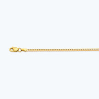 10K 2MM YELLOW GOLD SOLID CURB 30" CHAIN NECKLACE (AVAILABLE IN LENGTHS 7" - 30")