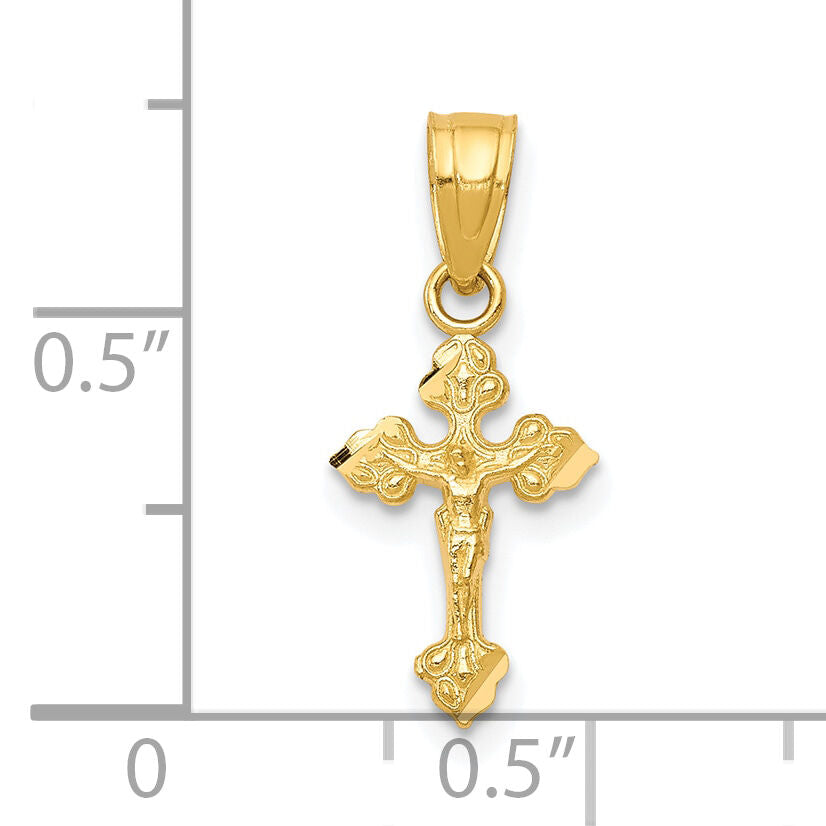 10k Tiny Crucifix Pendant-10C1309