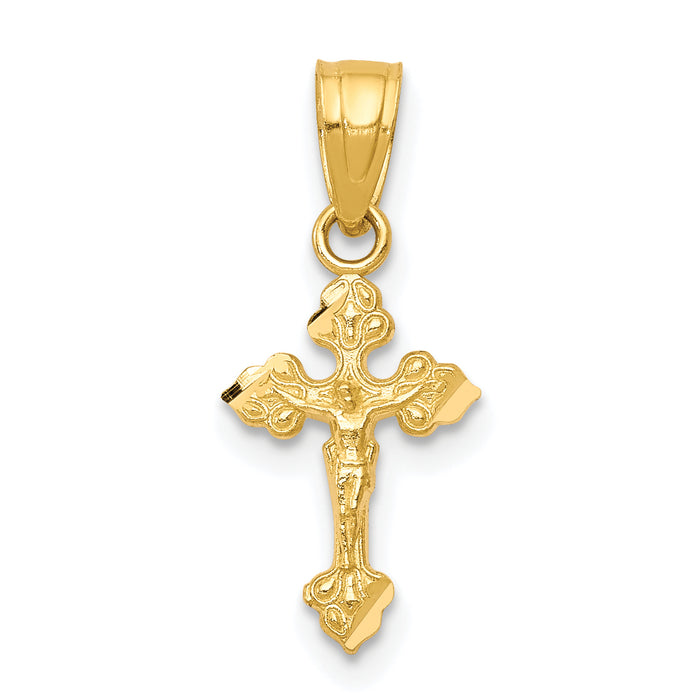 10k Tiny Crucifix Pendant-10C1309