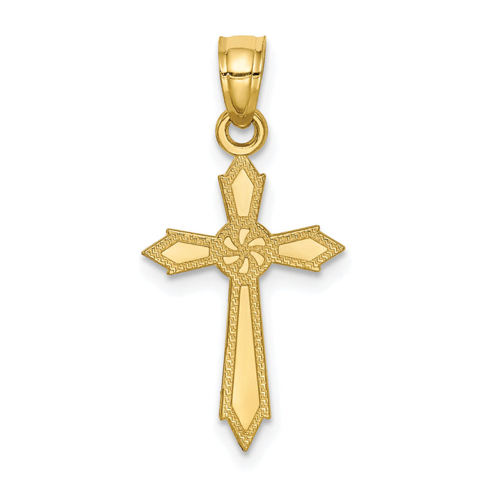 10k Passion Cross Pendant-10C1310