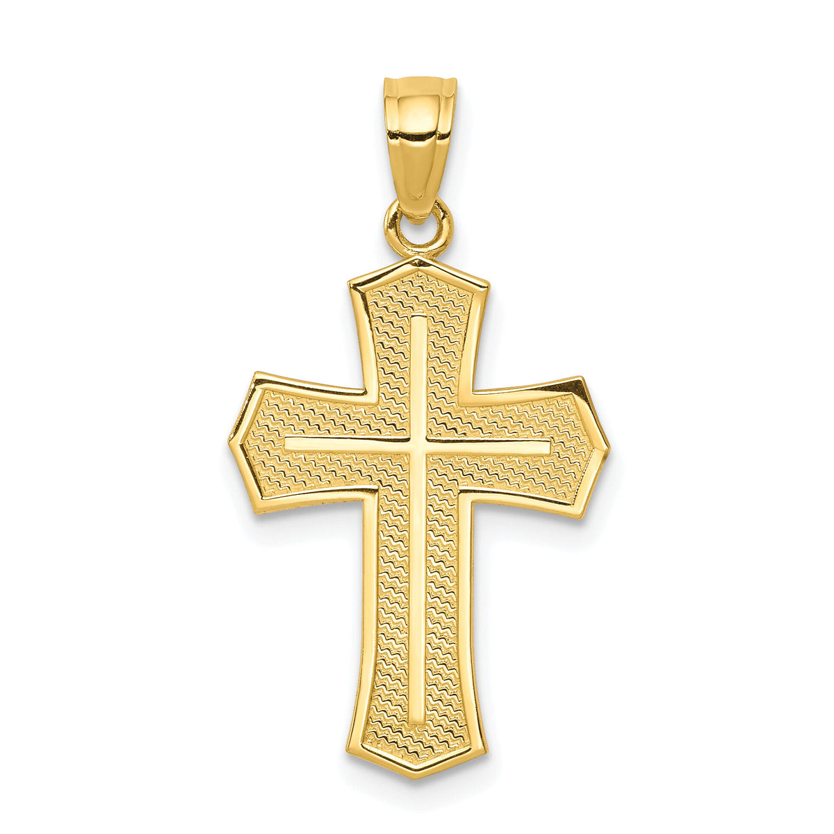 10K Passion Cross W/ JESUS Reversible Pendant-10C1312