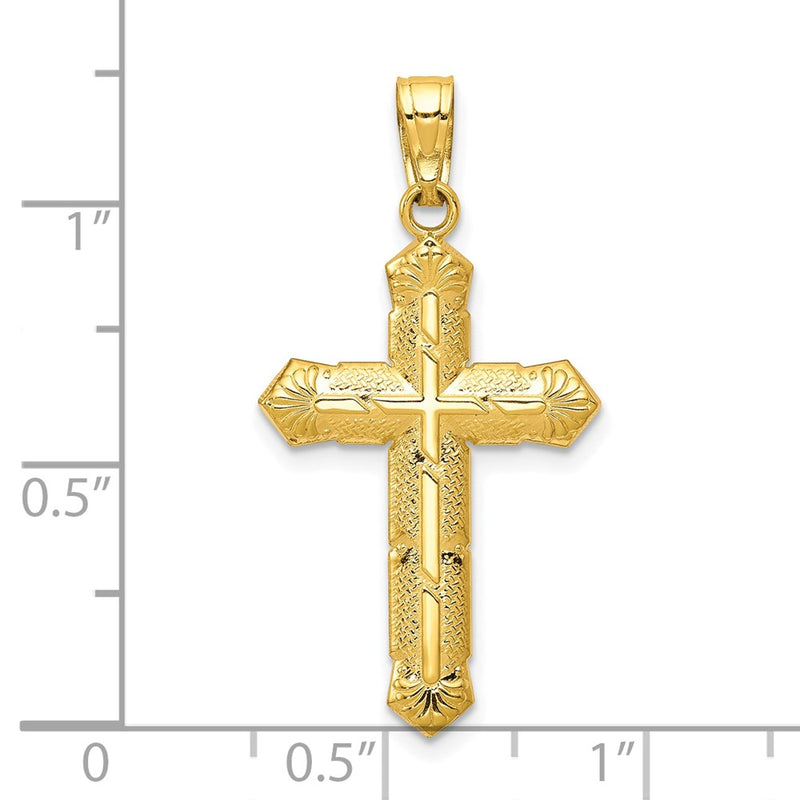 10k Passion Cross Pendant-10C1315