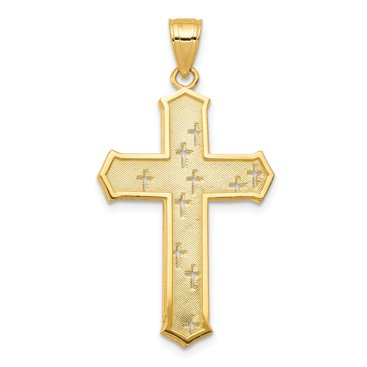 10k Passion Cross Pendant-10C1317