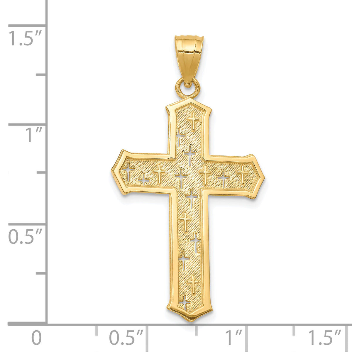 10k Passion Cross Pendant-10C1317