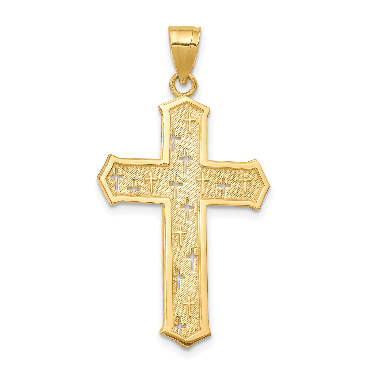 10k Passion Cross Pendant-10C1317