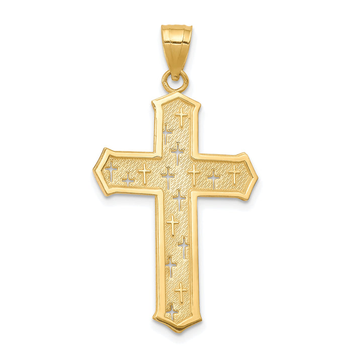 10k Passion Cross Pendant-10C1317