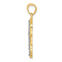 10k CZ Cross Pendant-10C1319