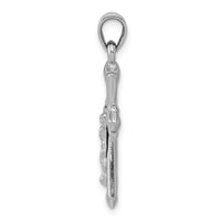 10k White Gold Reversible Crucifix /Cross Pendant-10C1341