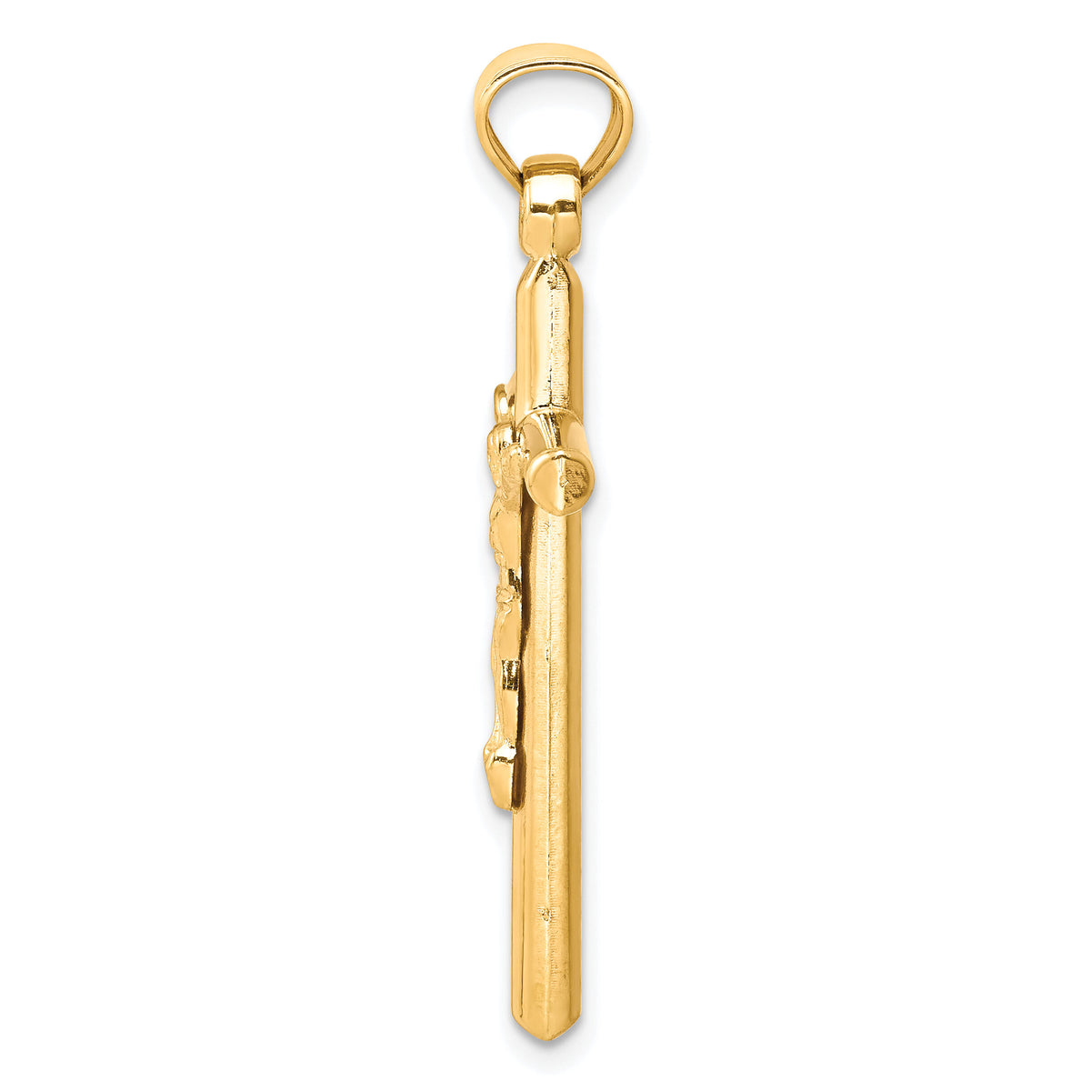 10k Hollow Crucifix Pendant-10C1342