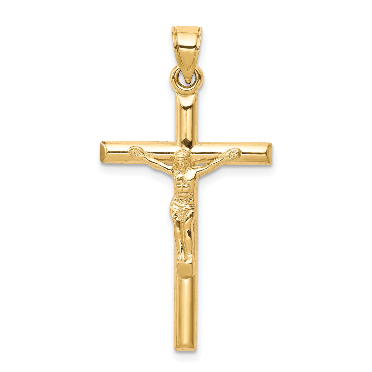 10k Hollow Crucifix Pendant-10C1342
