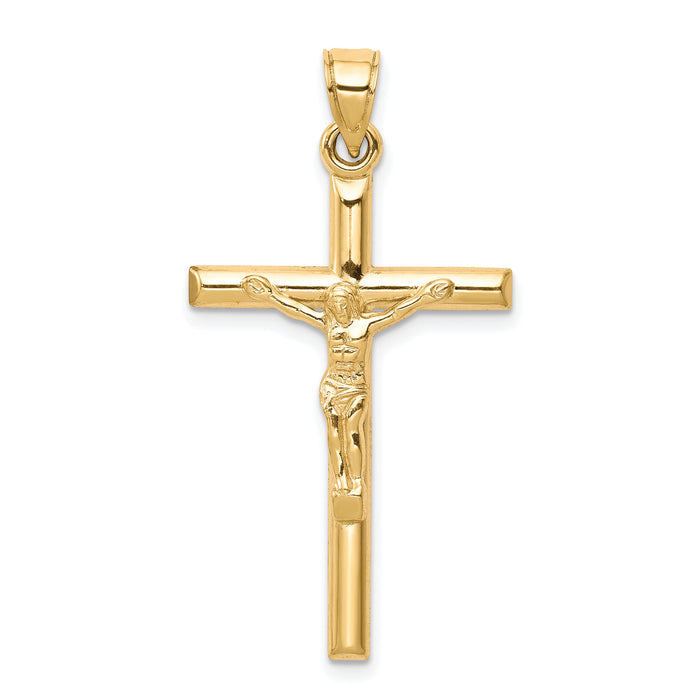 10k Hollow Crucifix Pendant-10C1342