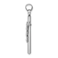 10k White Gold Crucifix Pendant-10C1343
