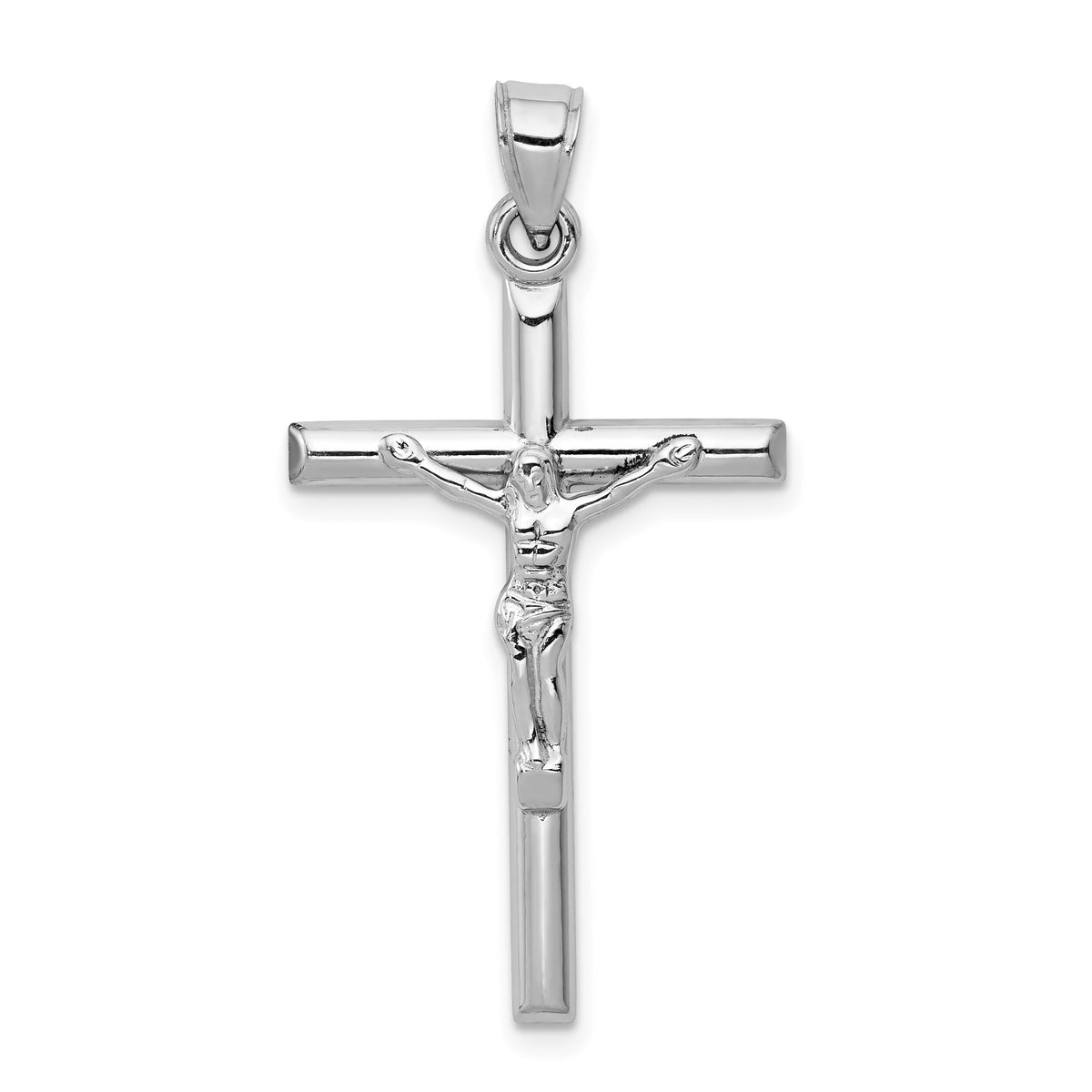 10k White Gold Crucifix Pendant-10C1343