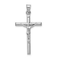 10k White Gold Crucifix Pendant-10C1343