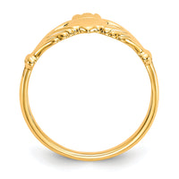 10k Polished Claddagh Ring-10C1346