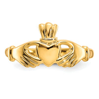 10k Polished Claddagh Ring-10C1346