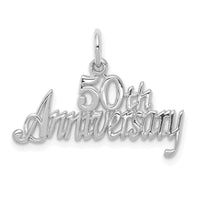 10k White Gold 50th Anniversary Charm-10C134W
