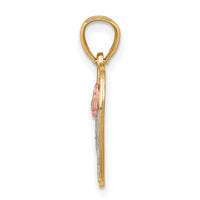10K Two-Tone W/White Rhodium D/C MAMA Pendant-10C1353