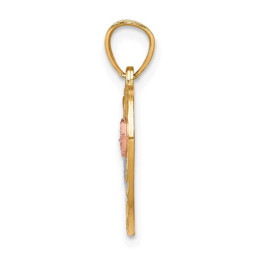 10K Two-Tone w/White Rhodium ABUELA Pendant-10C1356