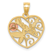 10K Two-Tone w/White Rhodium ABUELA Pendant-10C1356