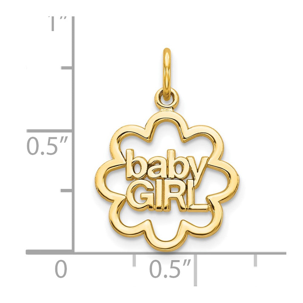 10k BABY GIRL Charm-10C136