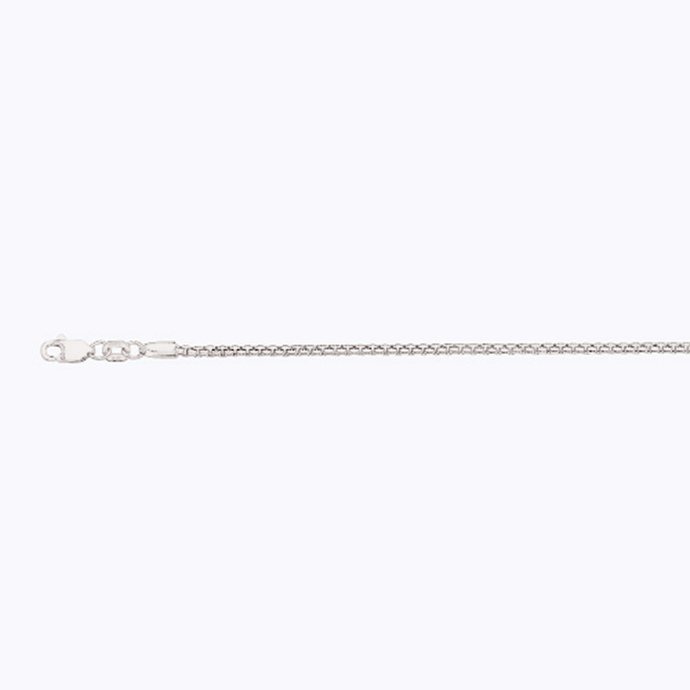 10K 2MM WHITE GOLD VENETIAN BOX 16" CHAIN NECKLACE (AVAILABLE IN LENGTHS 7" - 30")