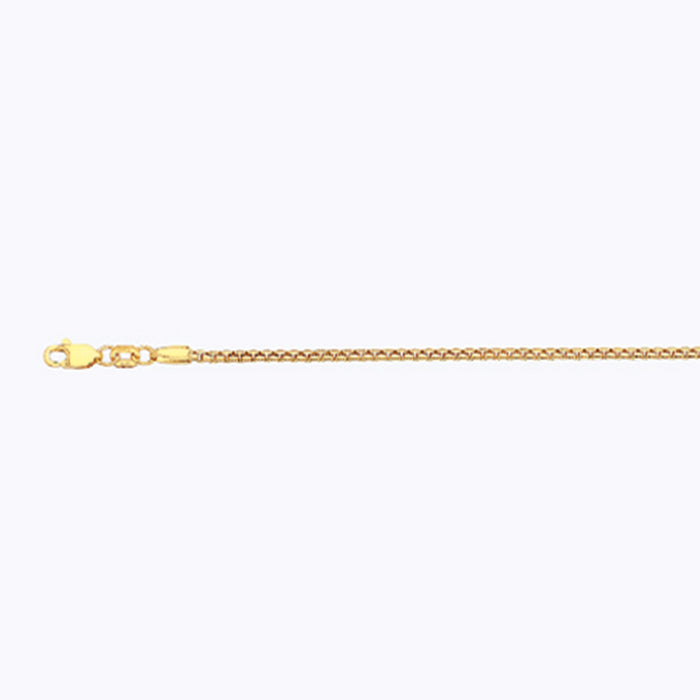 10K 2MM YELLOW GOLD VENETIAN BOX 7" CHAIN BRACELET (AVAILABLE IN LENGTHS 7" - 30")