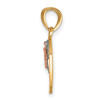10K Two-Tone w/White Rhodium Break Apart Te Amo Pendant-10C1369