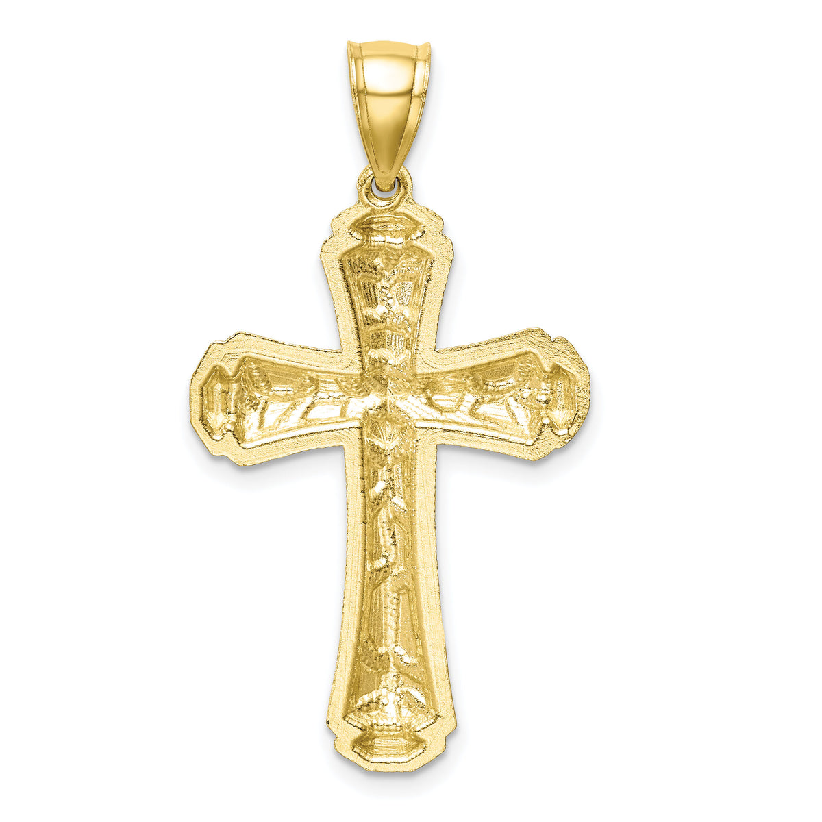 10K Diamond-cut Cross Pendant-10C1376