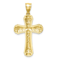 10K Diamond-cut Cross Pendant-10C1376