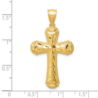 10K Diamond-cut Cross Pendant-10C1376