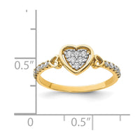 10K CZ Fancy Heart Ring-10C1380