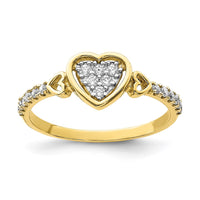 10K CZ Fancy Heart Ring-10C1380