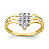 10K CZ 3-Line Ring-10C1385