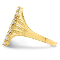 10K CZ 9-Stone Ring-10C1387