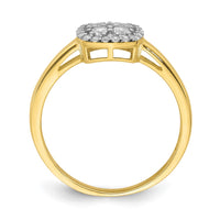 10K Square CZ Fancy Ring-10C1389