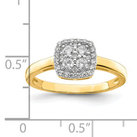 10K Square CZ Fancy Ring-10C1389