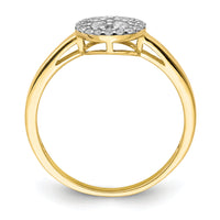 10K Circle CZ Fancy Ring-10C1390