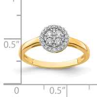 10K Circle CZ Fancy Ring-10C1390