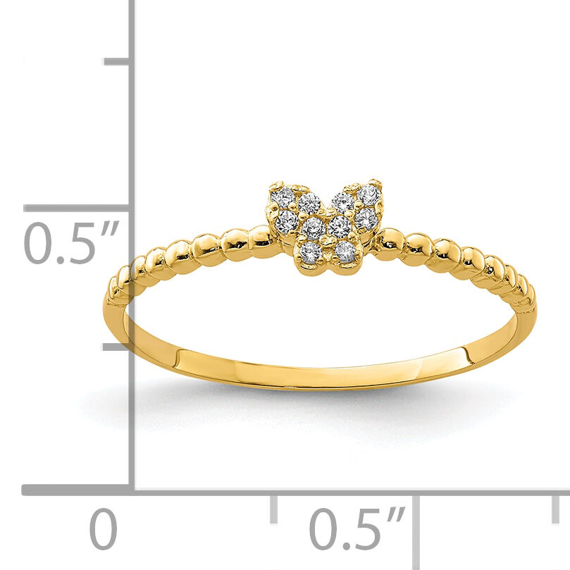 10K Butterfly CZ Ring-10C1398