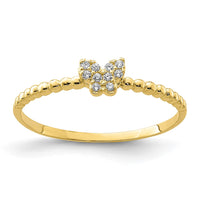 10K Butterfly CZ Ring-10C1398
