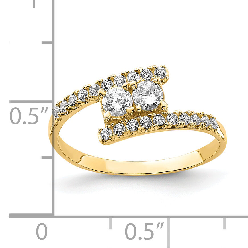 10K CZ Fancy Ring-10C1407