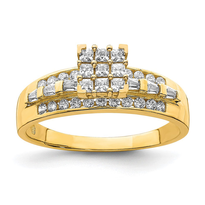 10K CZ Micropave Solitarie Ring-10C1411