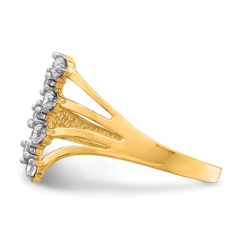 10K CZ 7-Stone Ring-10C1415