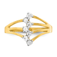 10K CZ 7-Stone Ring-10C1415