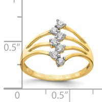 10K CZ 7-Stone Ring-10C1415